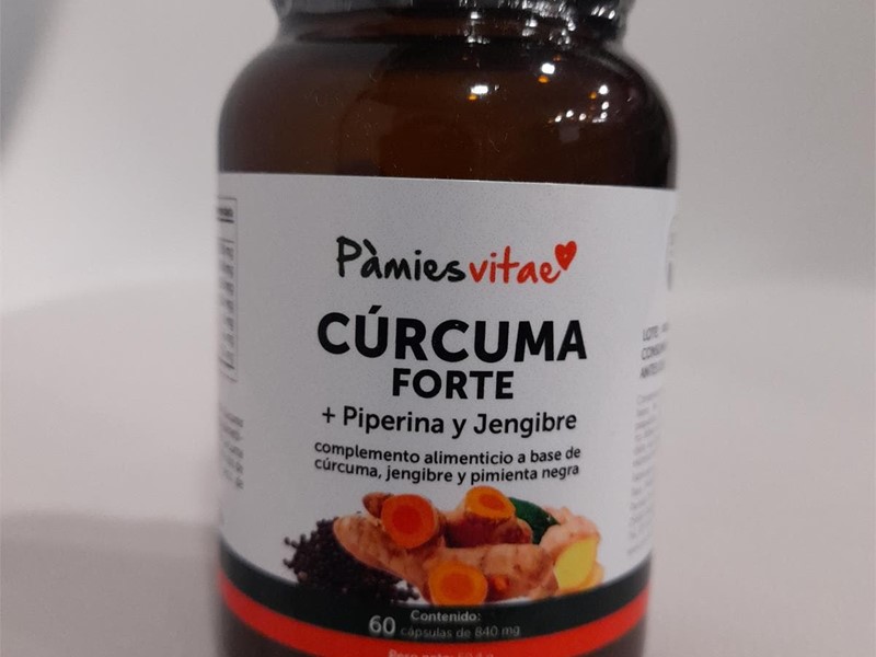 CURCUMA FORTE +PIPERINA Y JENGIBRE. 60 CAPSULAS 