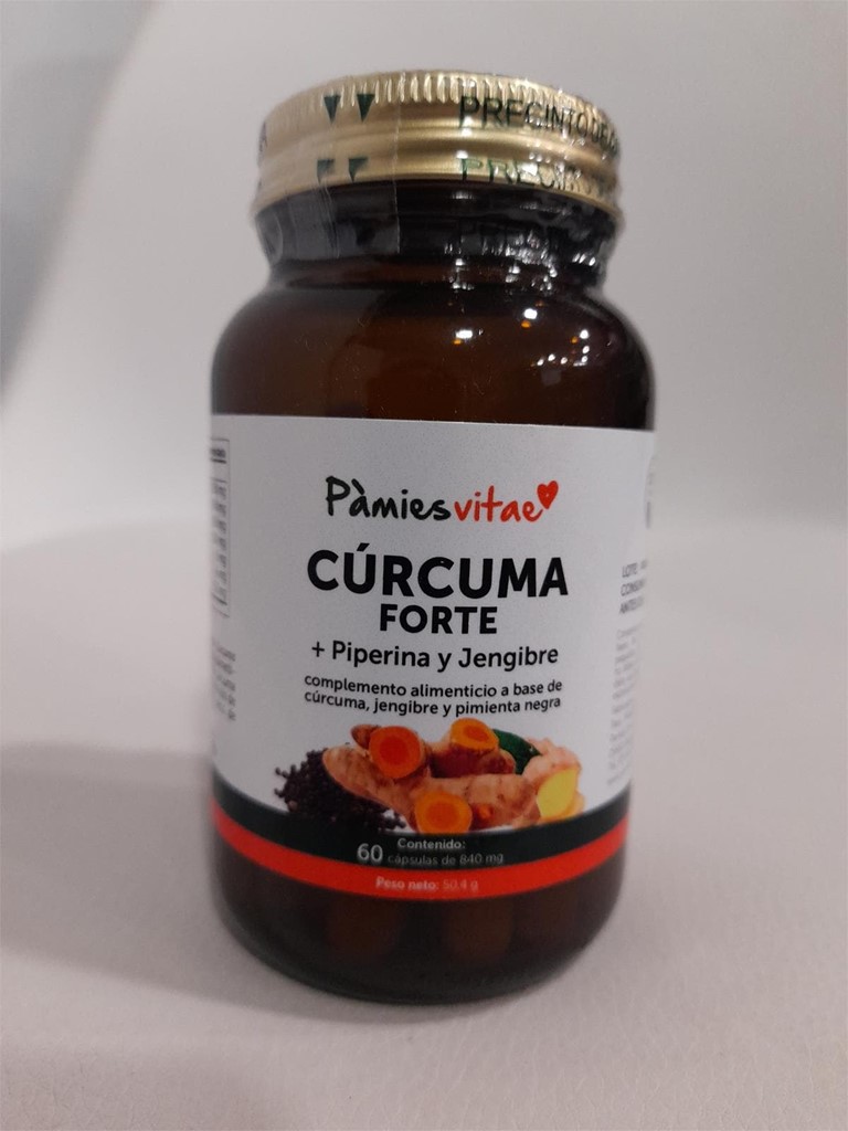Foto 1 CURCUMA FORTE +PIPERINA Y JENGIBRE. 60 CAPSULAS 